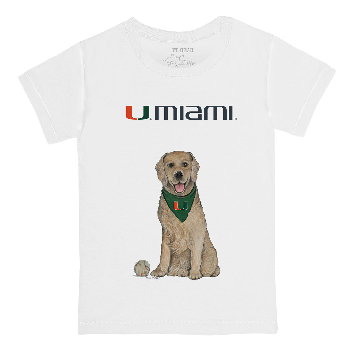 Miami Hurricanes Golden Retriever Tee Shirt