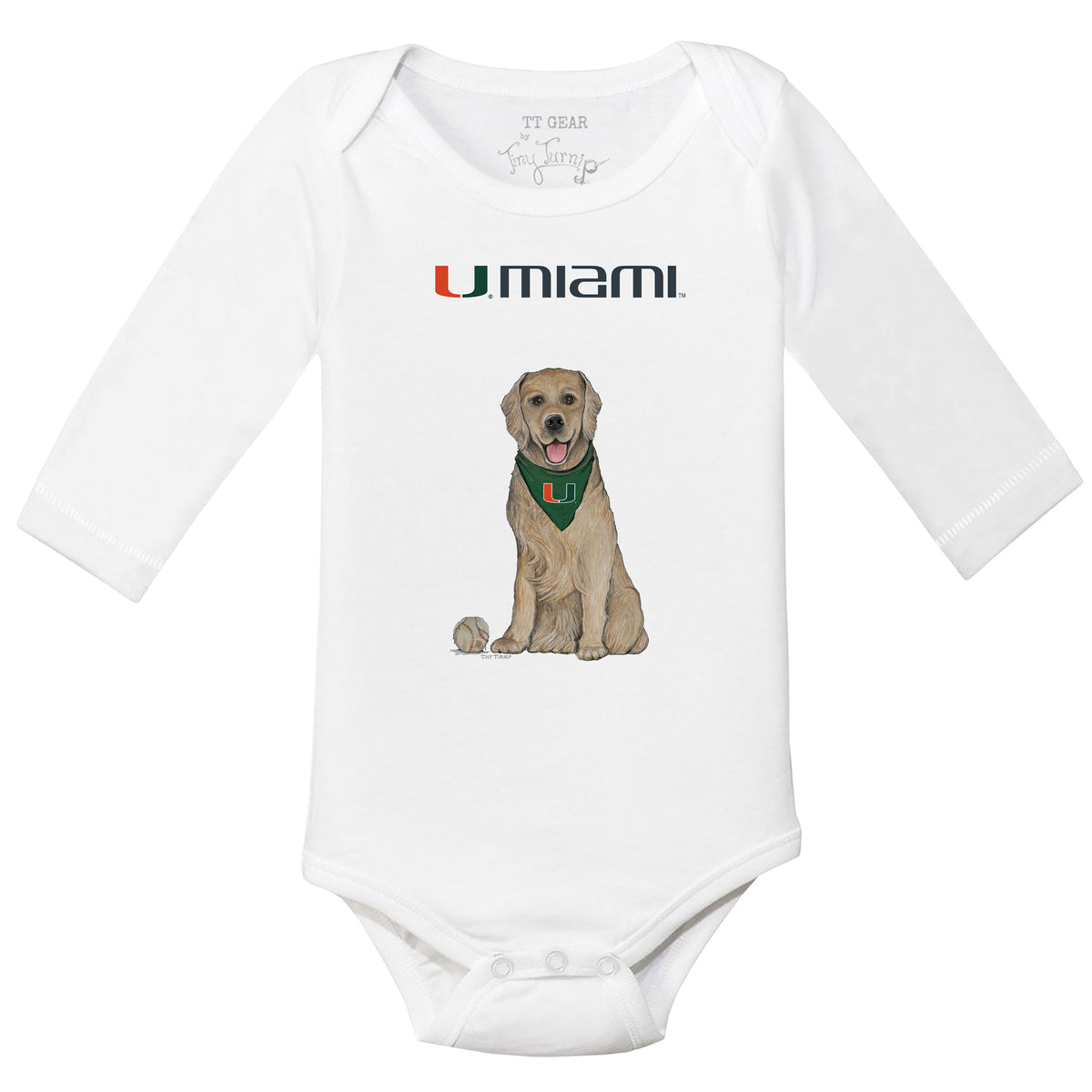 Miami Hurricanes Golden Retriever Long-Sleeve Snapper