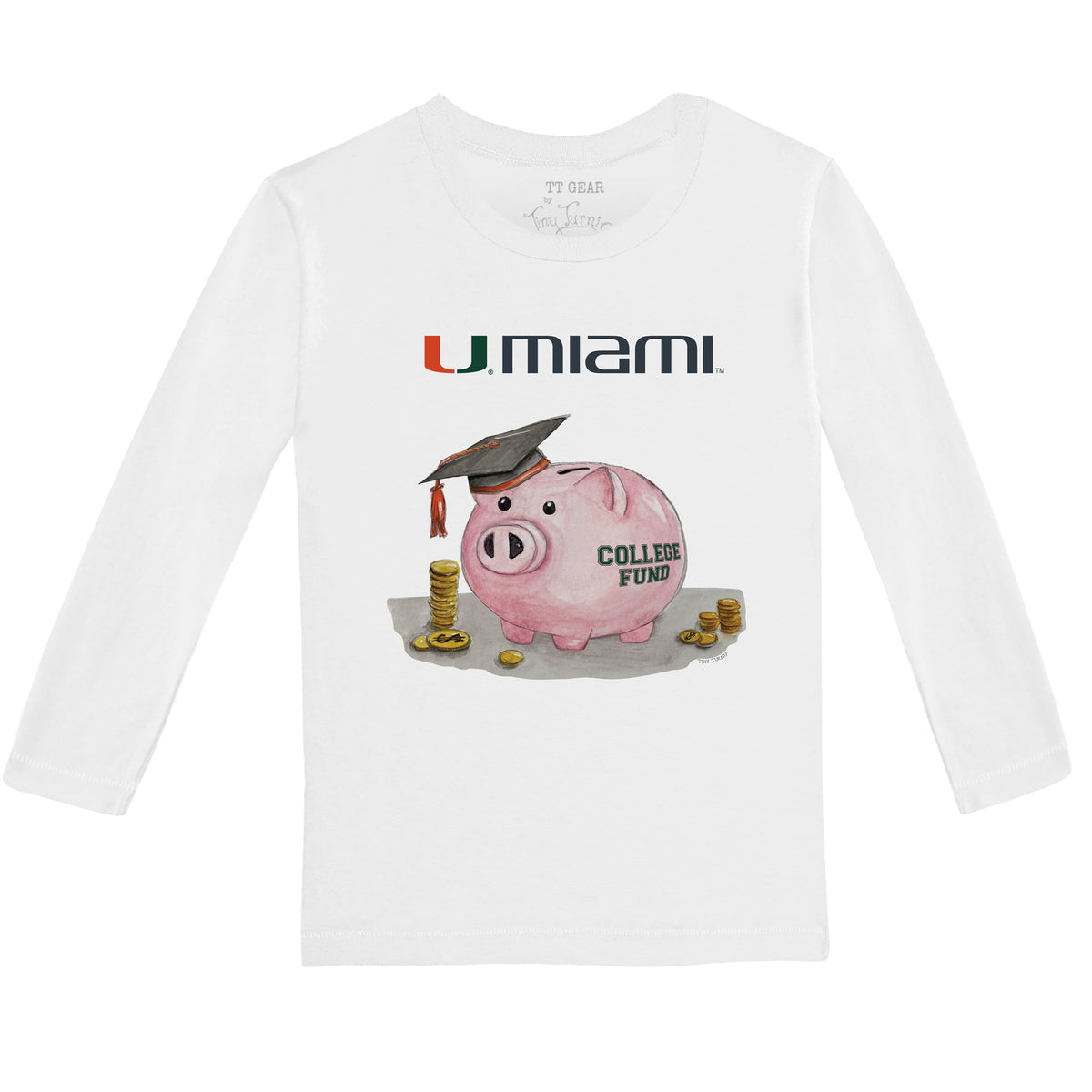 Miami Hurricanes Piggy Long-Sleeve Tee Shirt