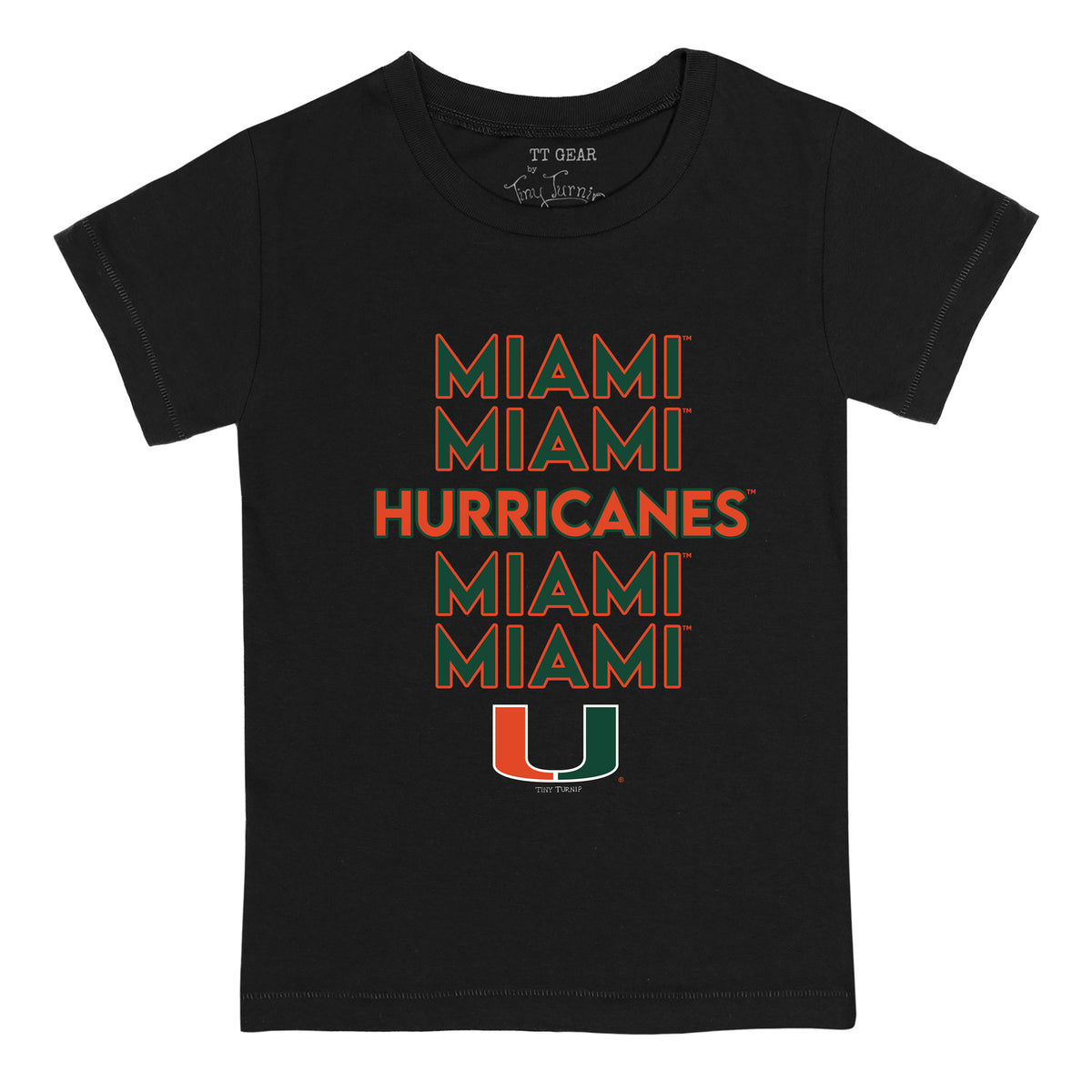 Miami Hurricanes Stacked Tee Shirt