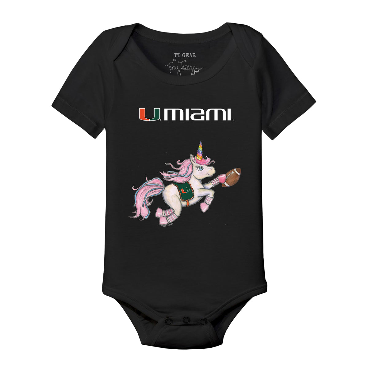 Miami Hurricanes Unicorn Short Sleeve Snapper