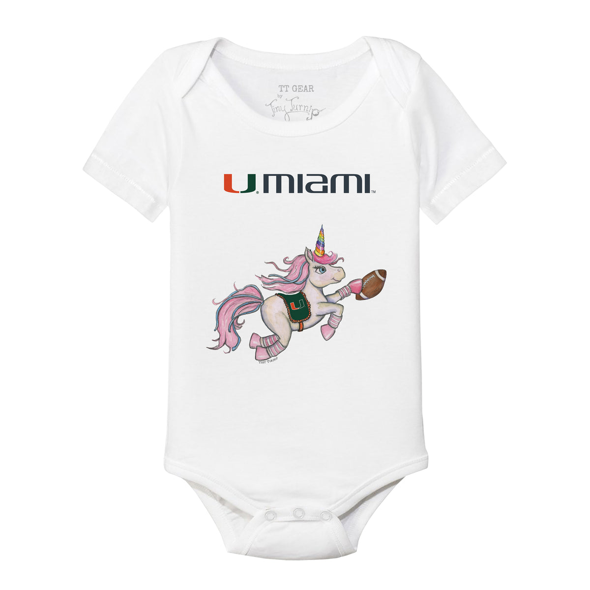 Miami Hurricanes Unicorn Short Sleeve Snapper