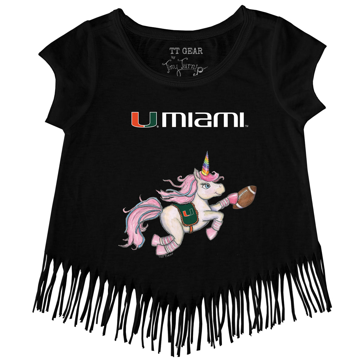 Miami Hurricanes Unicorn Fringe Tee