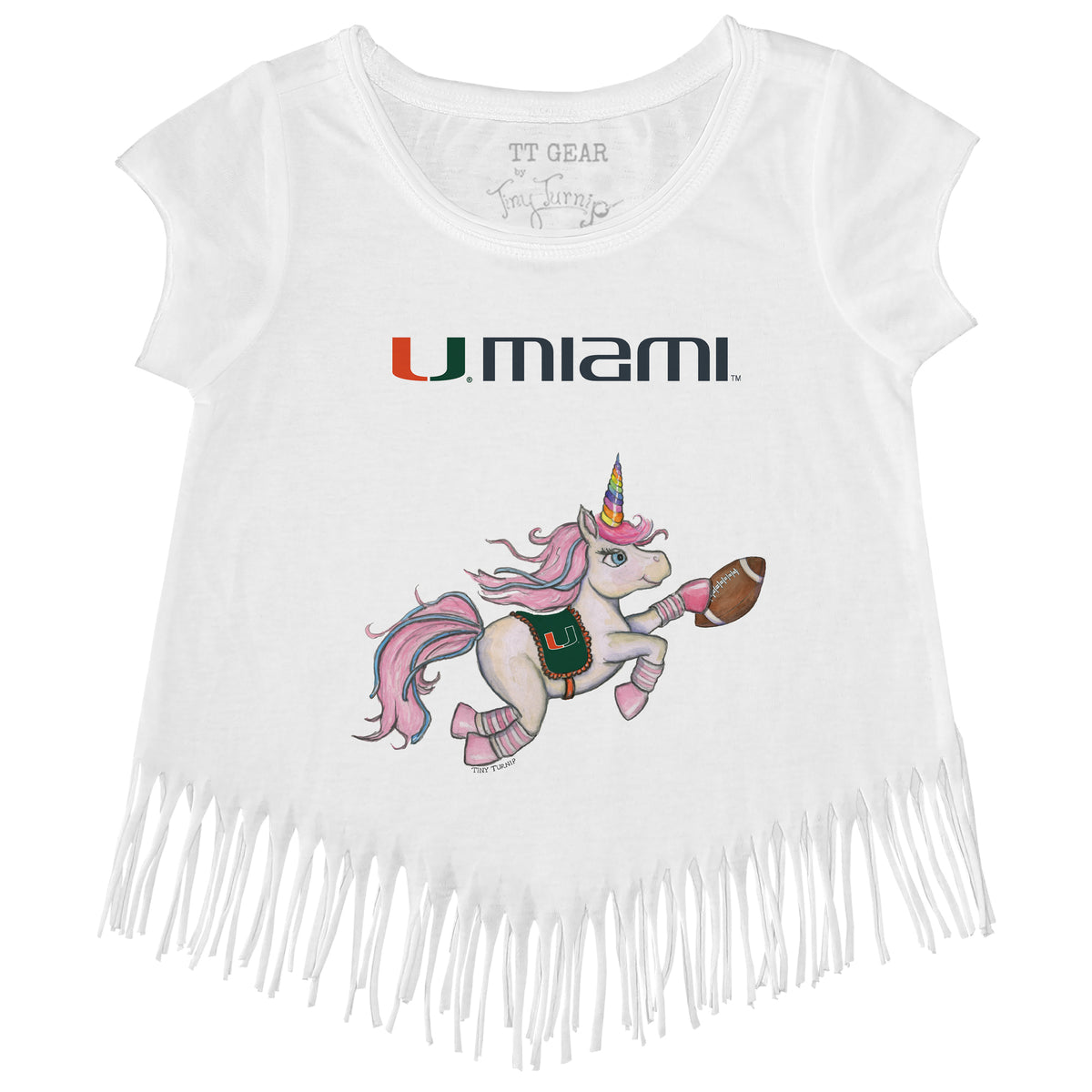 Miami Hurricanes Unicorn Fringe Tee