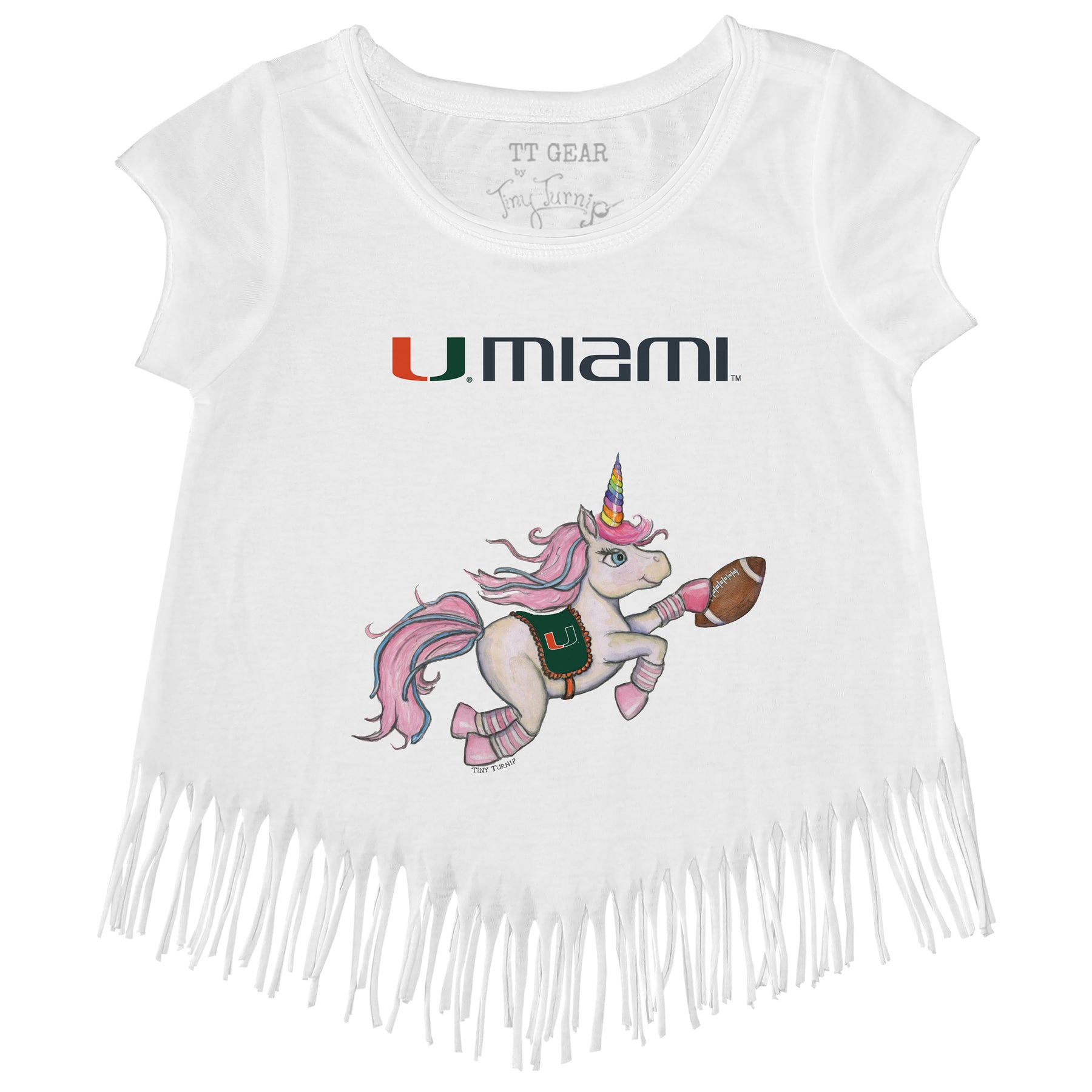 Miami Hurricanes Unicorn Fringe Tee