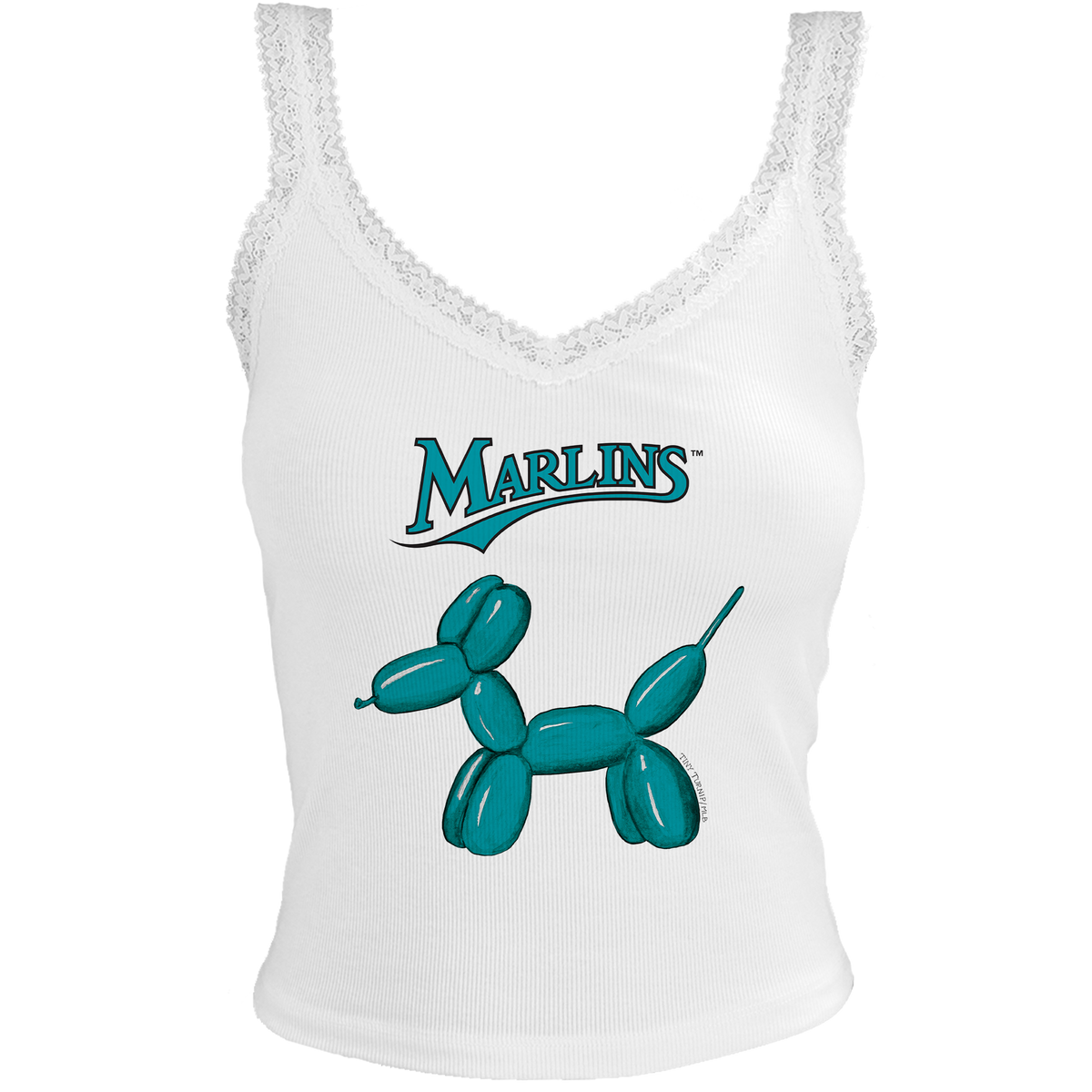 Miami Marlins Balloon Dog Lace Tank