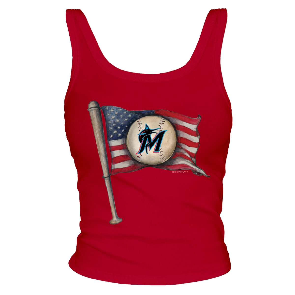Miami Marlins Baseball Flag Tank