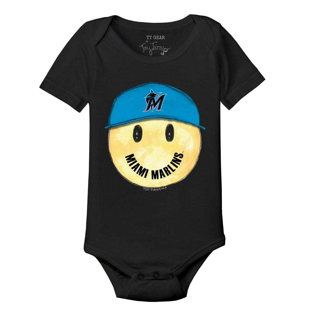 Miami Marlins Smiley Short Sleeve Snapper