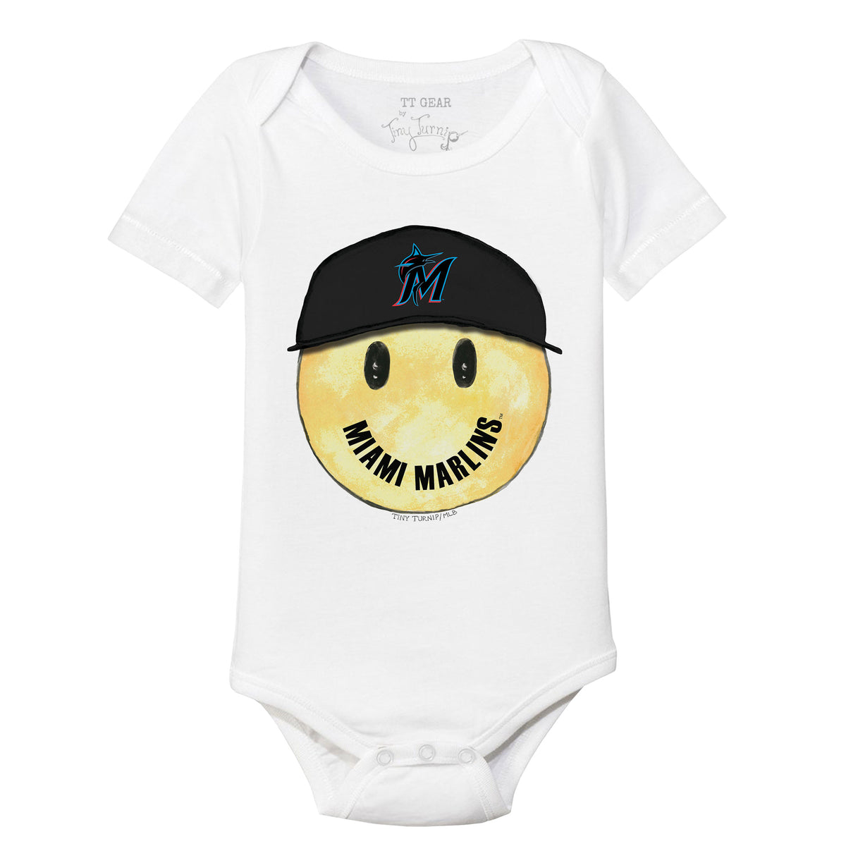 Miami Marlins Smiley Short Sleeve Snapper