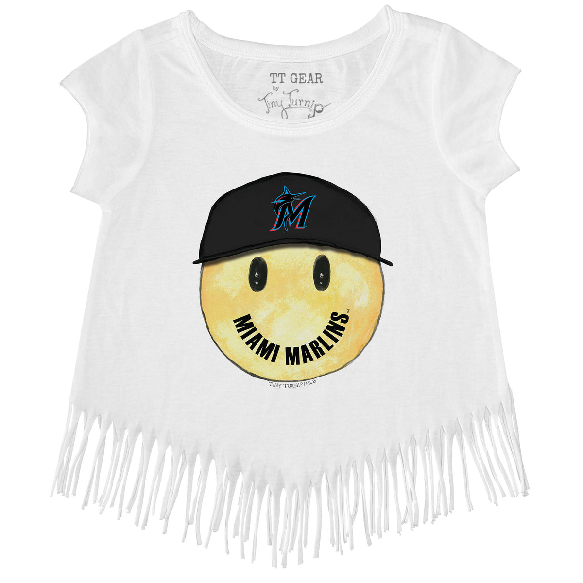 Miami Marlins Smiley Fringe Tee