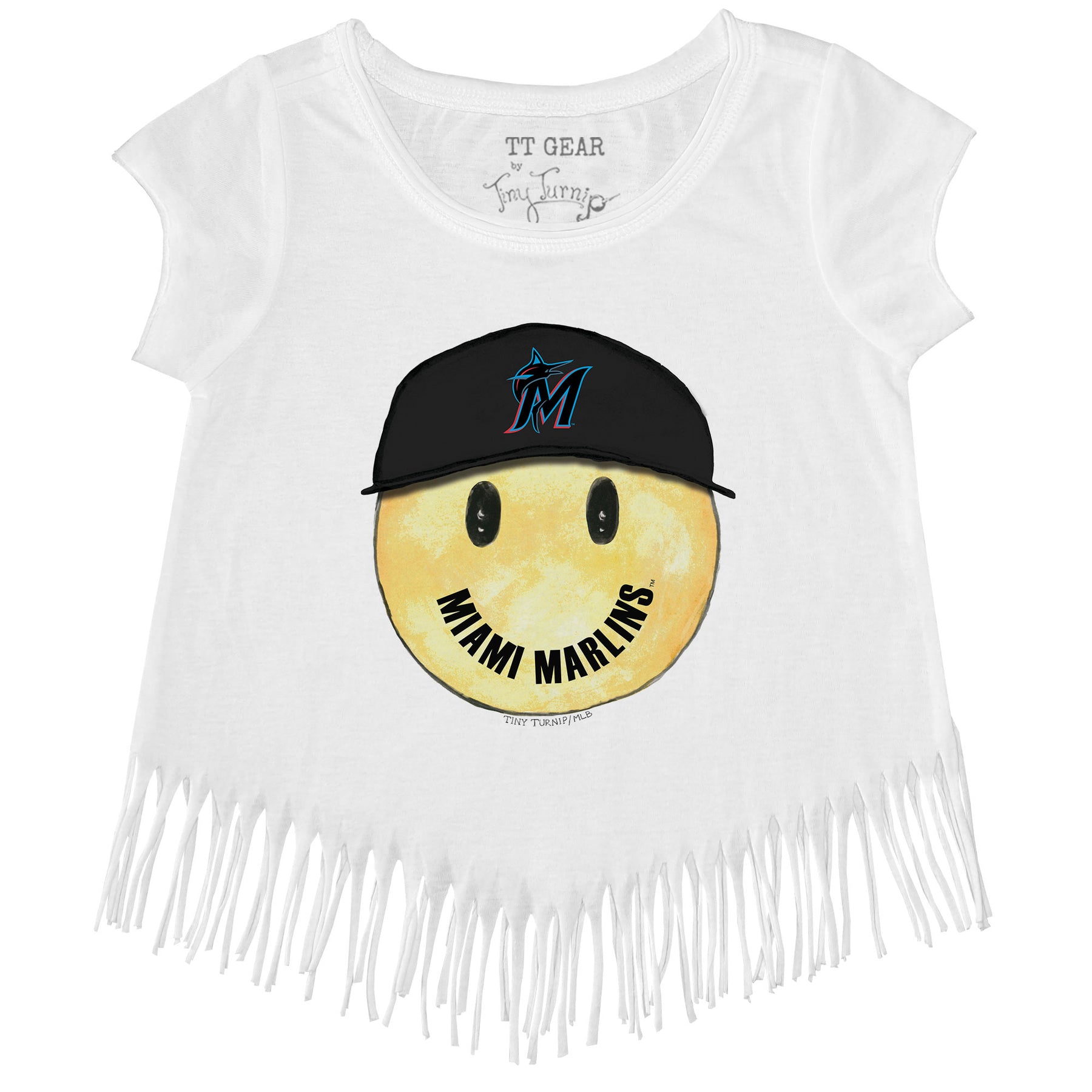 Miami Marlins Smiley Fringe Tee
