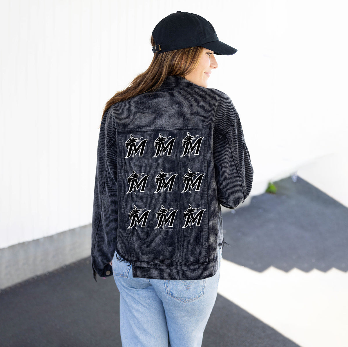 Miami Marlins Black Cord Logo Grid