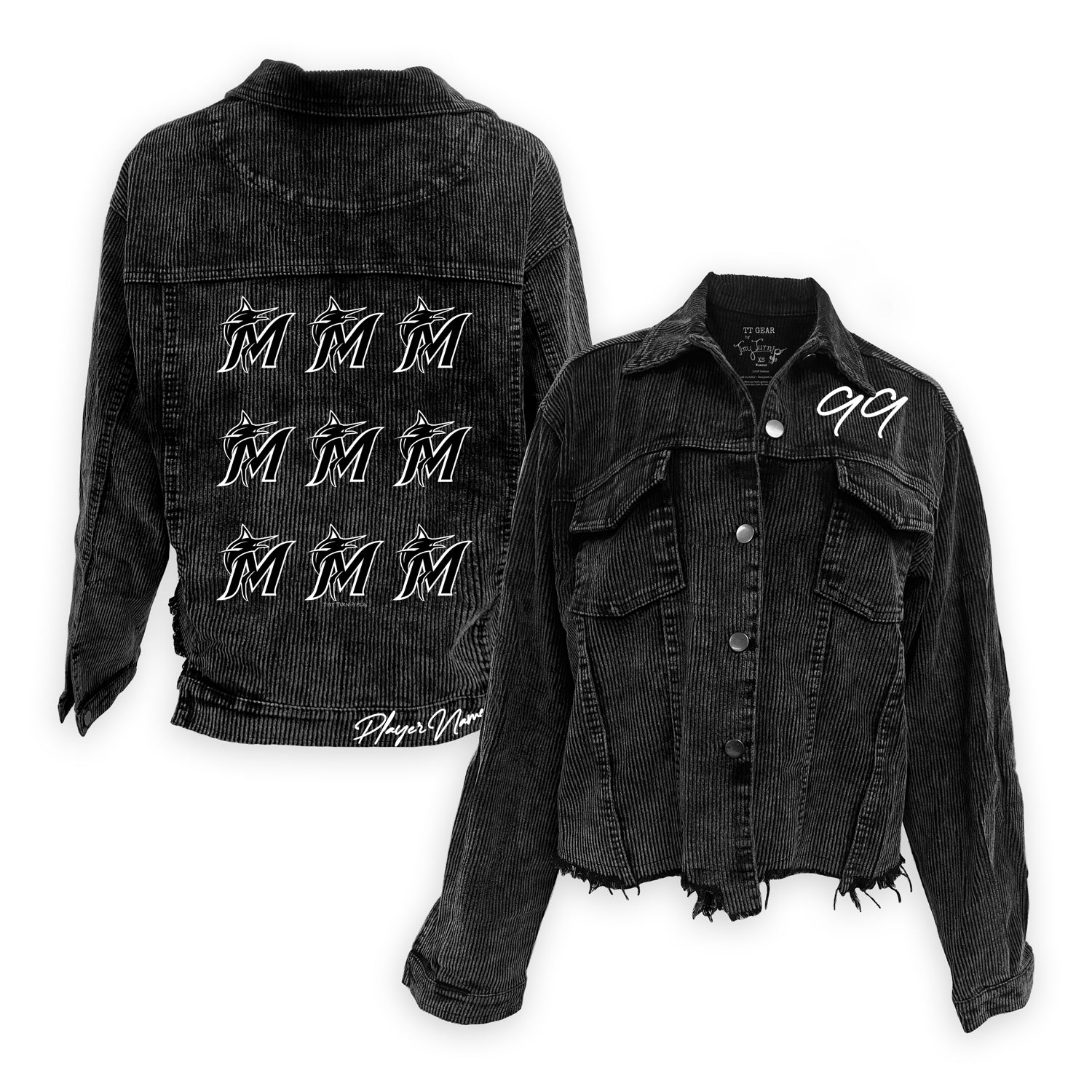 Miami Marlins Black Cord Logo Grid