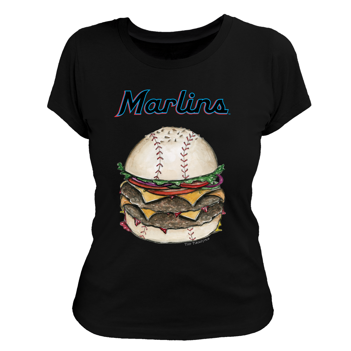 Miami Marlins Burger Tee Shirt