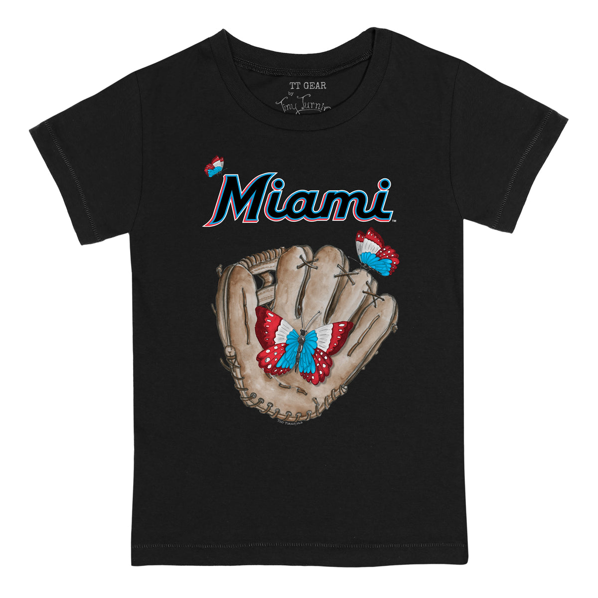Miami Marlins Butterfly Glove Tee Shirt