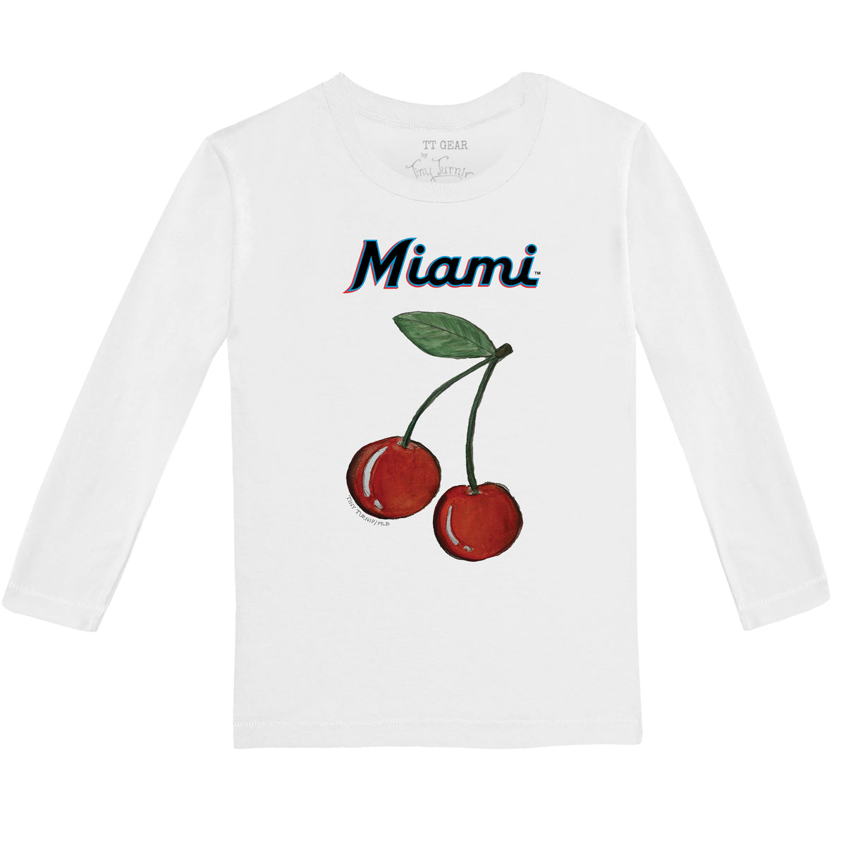 Miami Marlins Cherry Long-Sleeve Tee Shirt