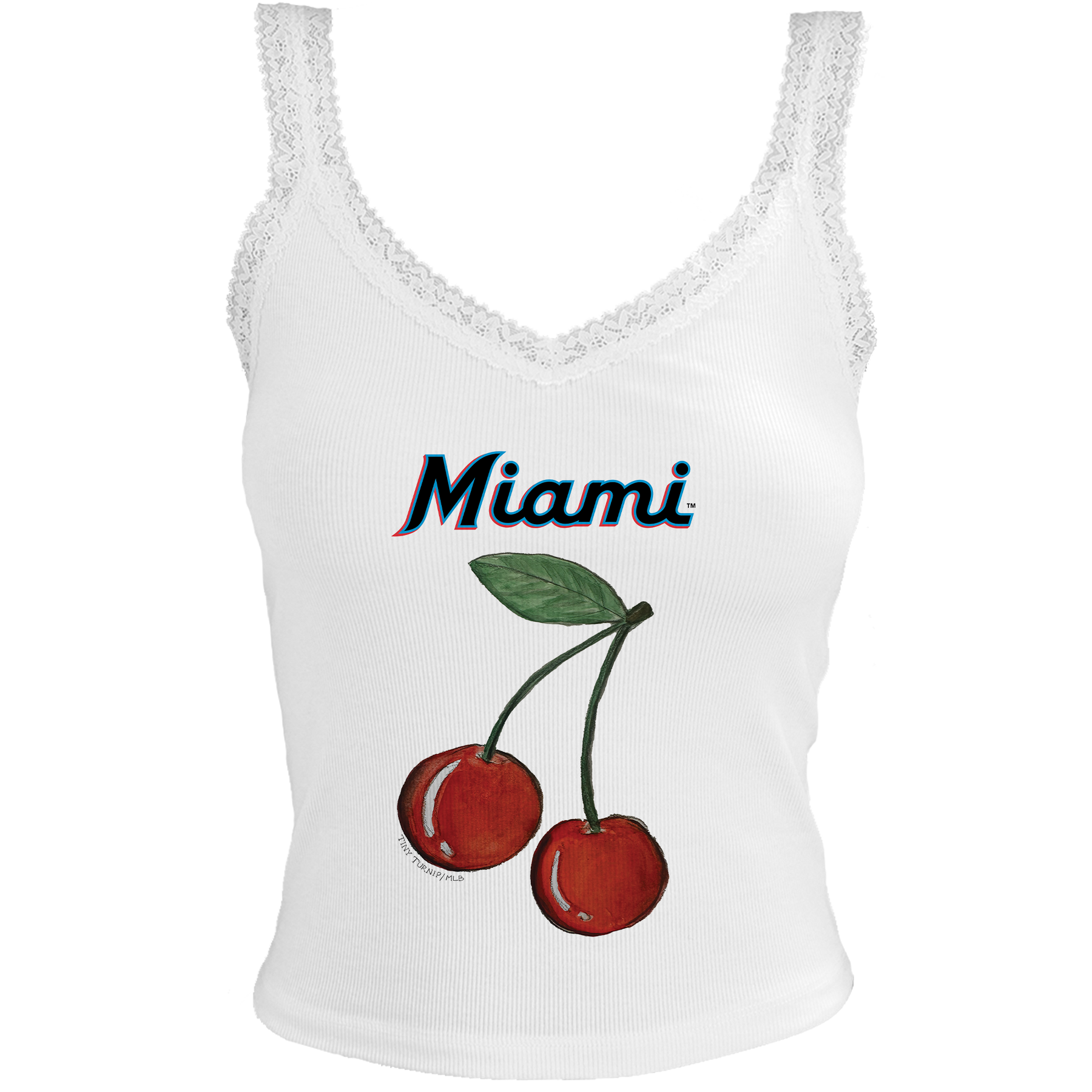 Miami Marlins Cherry Lace Tank