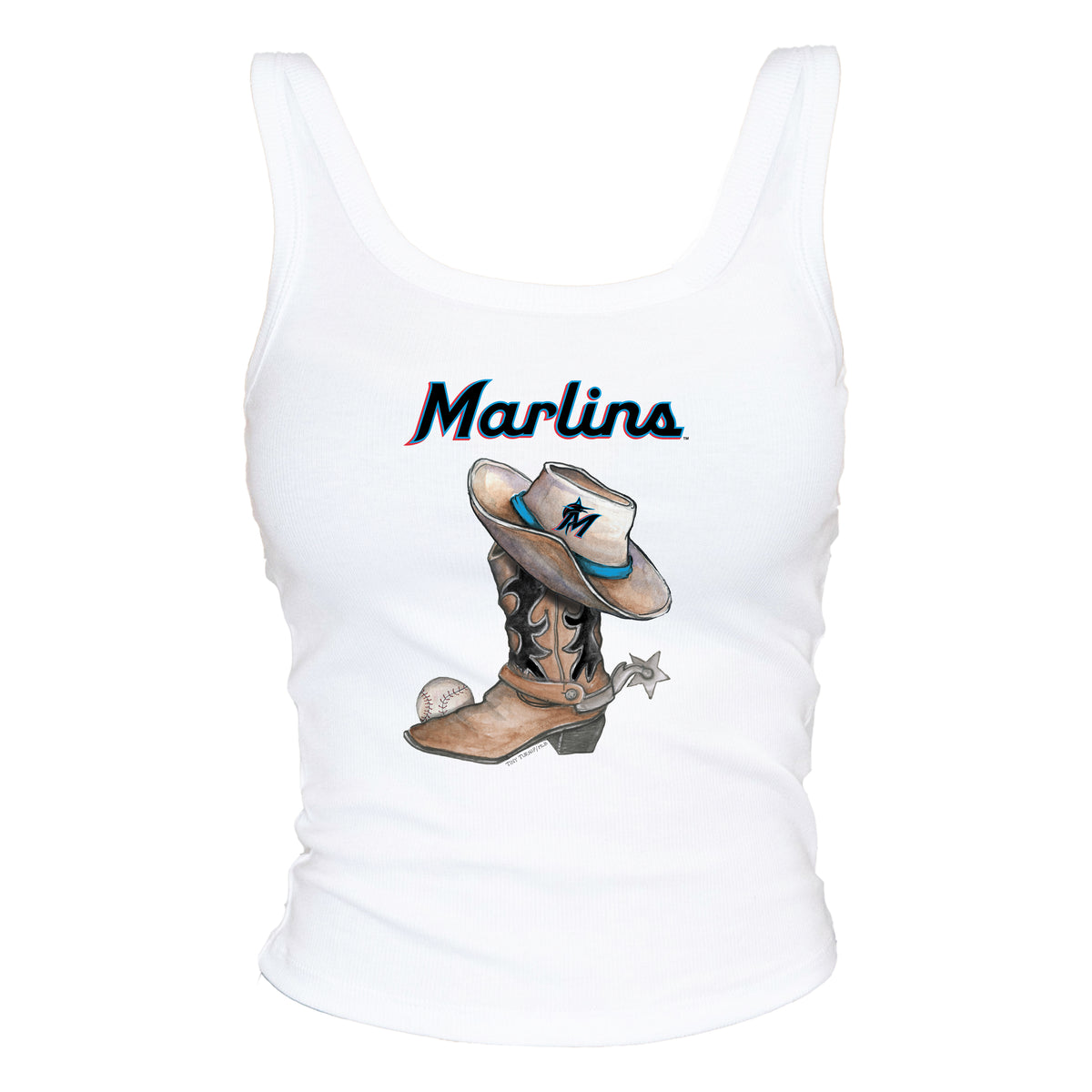 Miami Marlins Cowboy Boot Ribbed Tank