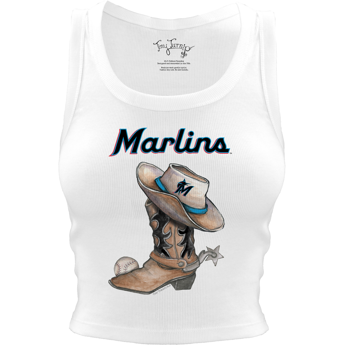 Miami Marlins Cowboy Boot Crop Tank