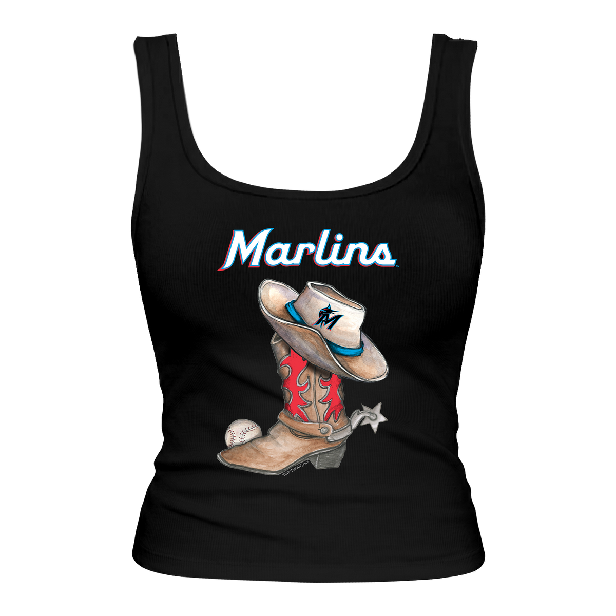 Miami Marlins Cowboy Boot Emmy Tank