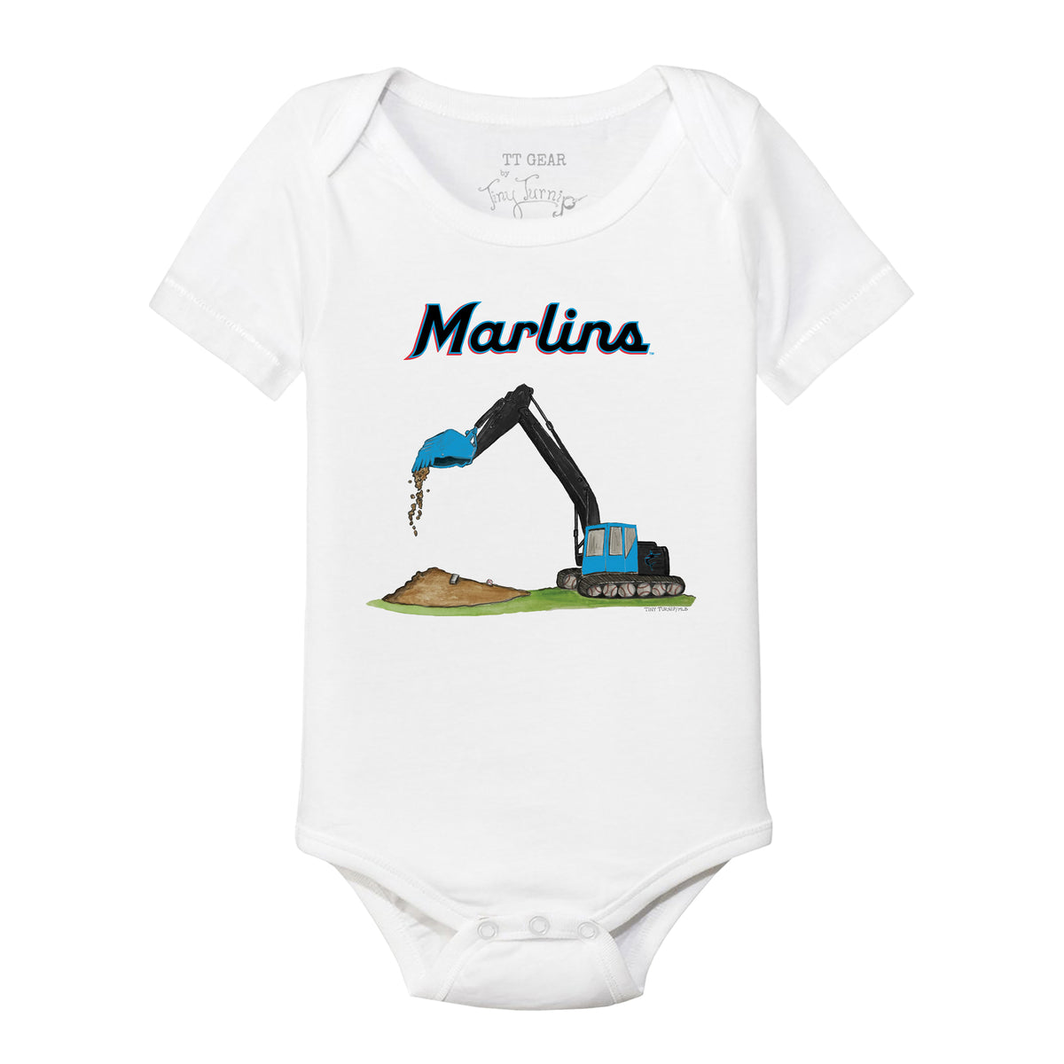 Miami Marlins Excavator Short Sleeve Snapper