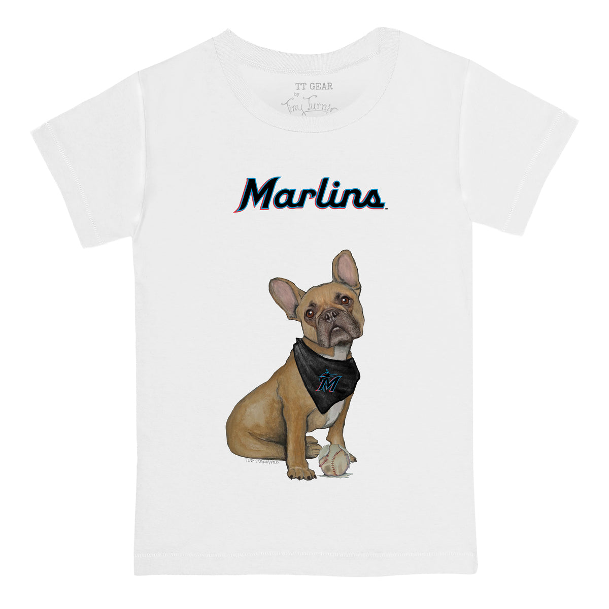 Miami Marlins French Bulldog Tee Shirt