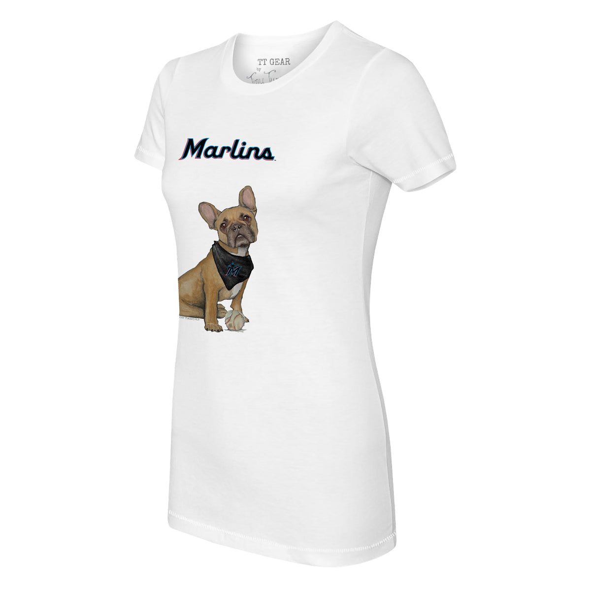Miami Marlins French Bulldog Tee Shirt