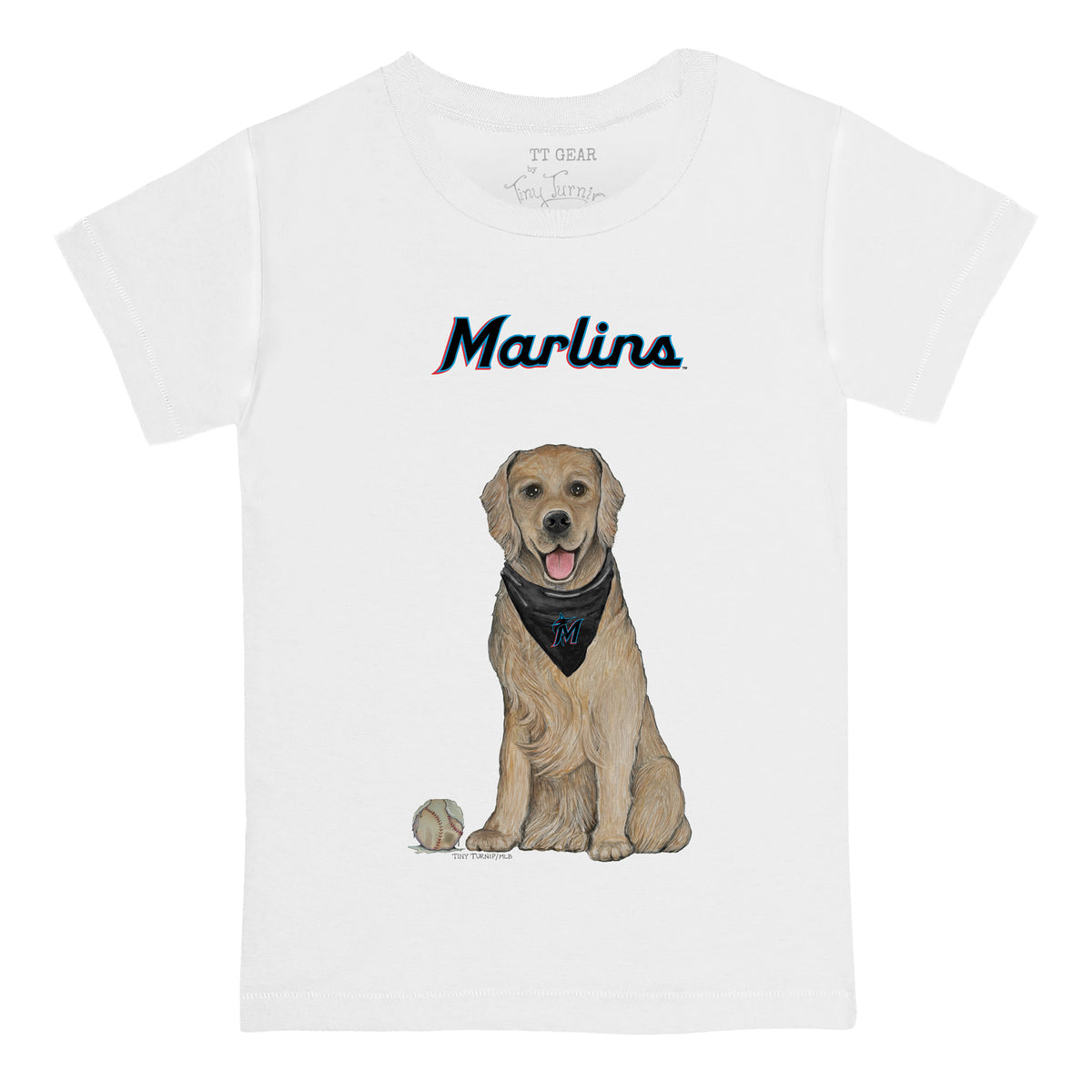 Miami Marlins Golden Retriever Tee Shirt