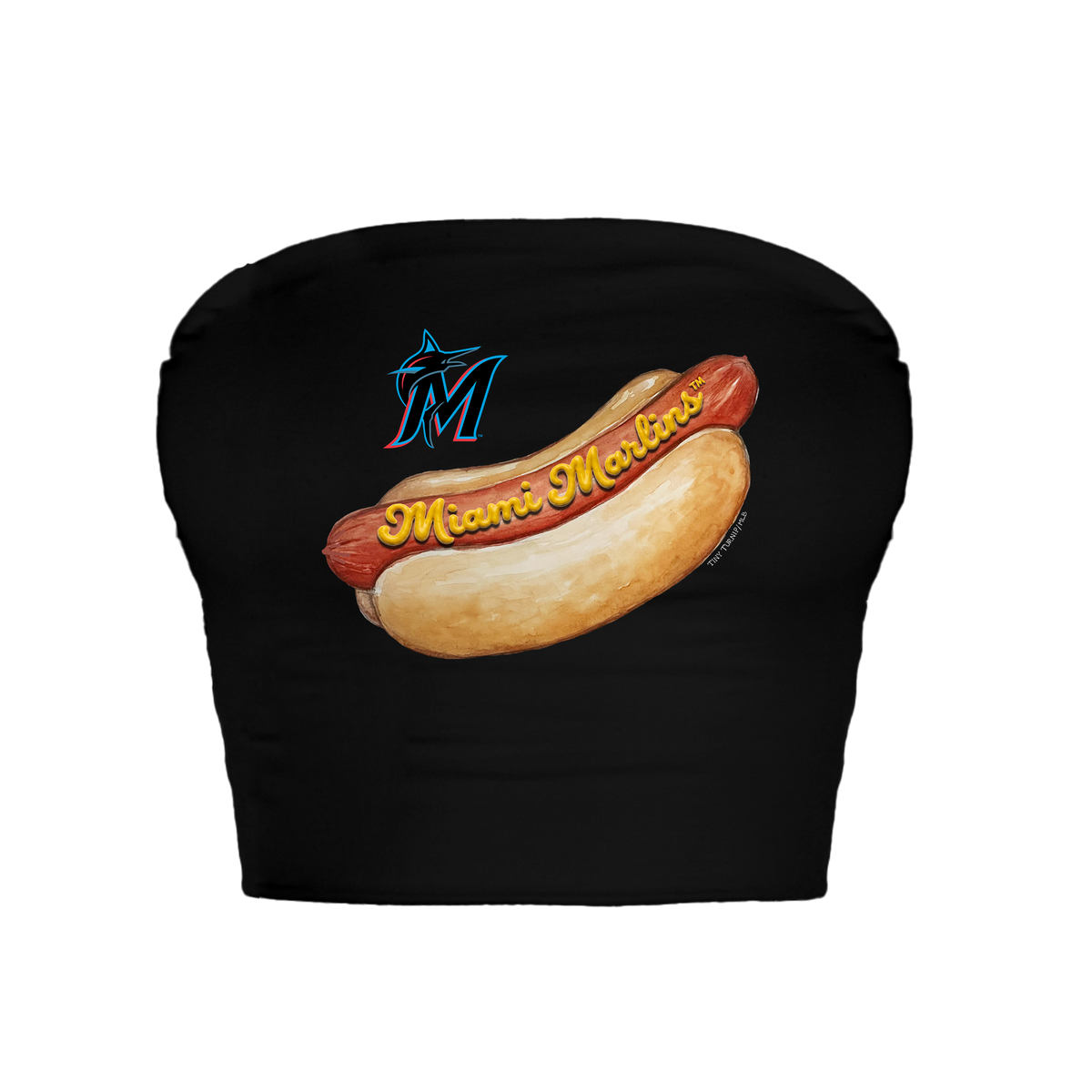 Miami Marlins Hot Dog Crop Tube Top