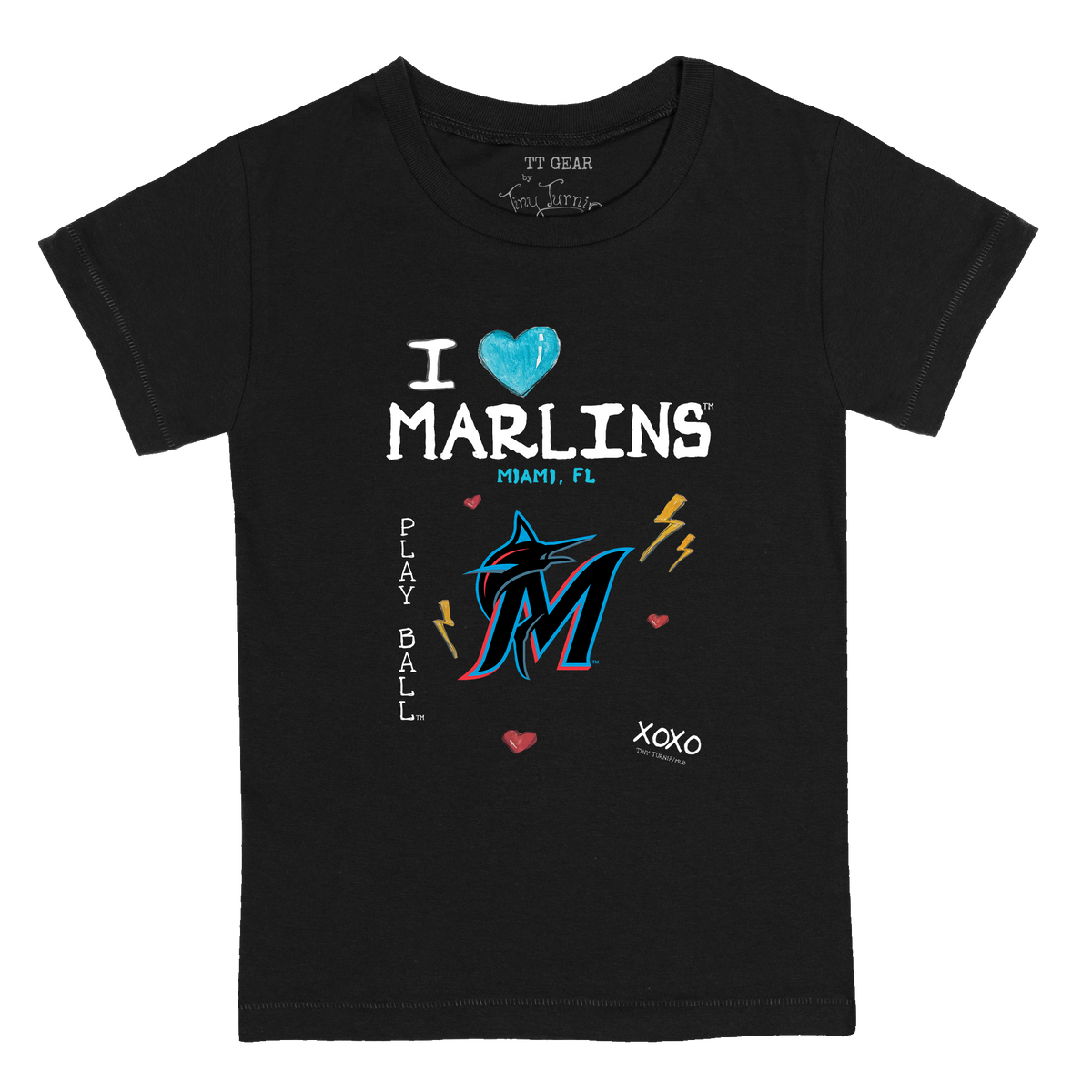 I Heart Marlins Kid's Tee Shirt - Tiny Turnip