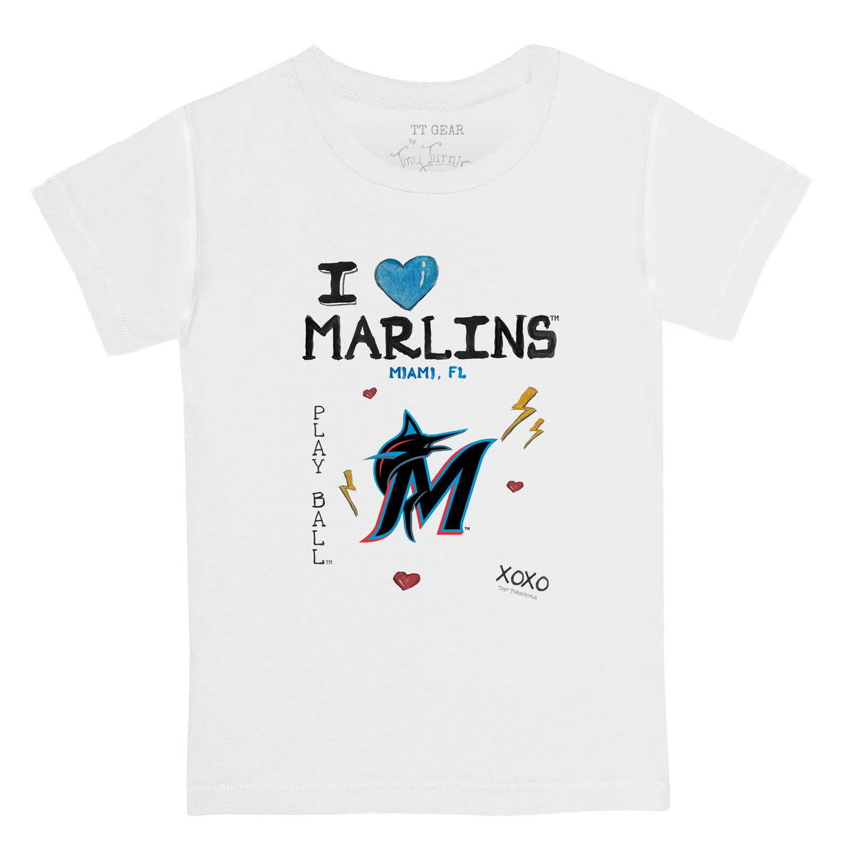 I Heart Marlins Kid's Tee Shirt - Tiny Turnip