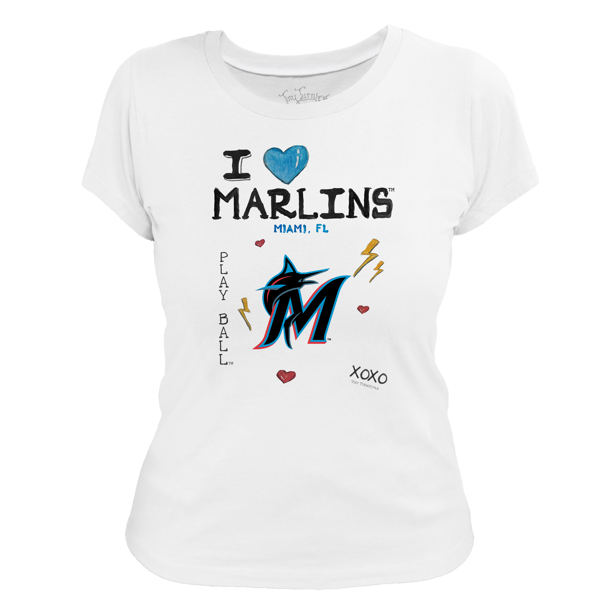 I Heart Marlins Women's Tee Shirt - Tiny Turnip