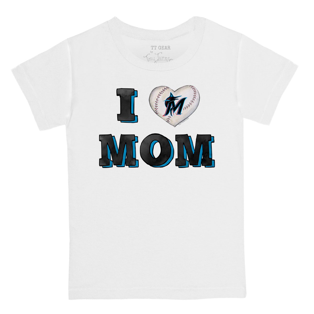 Miami Marlins I Love Mom Tee Shirt