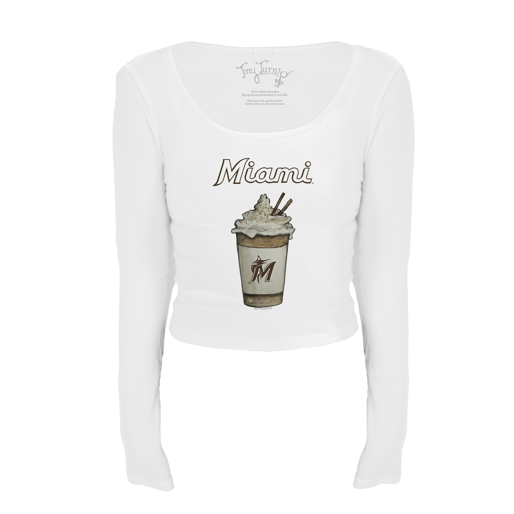 Miami Marlins Latte Women's Lucy Long Sleeve