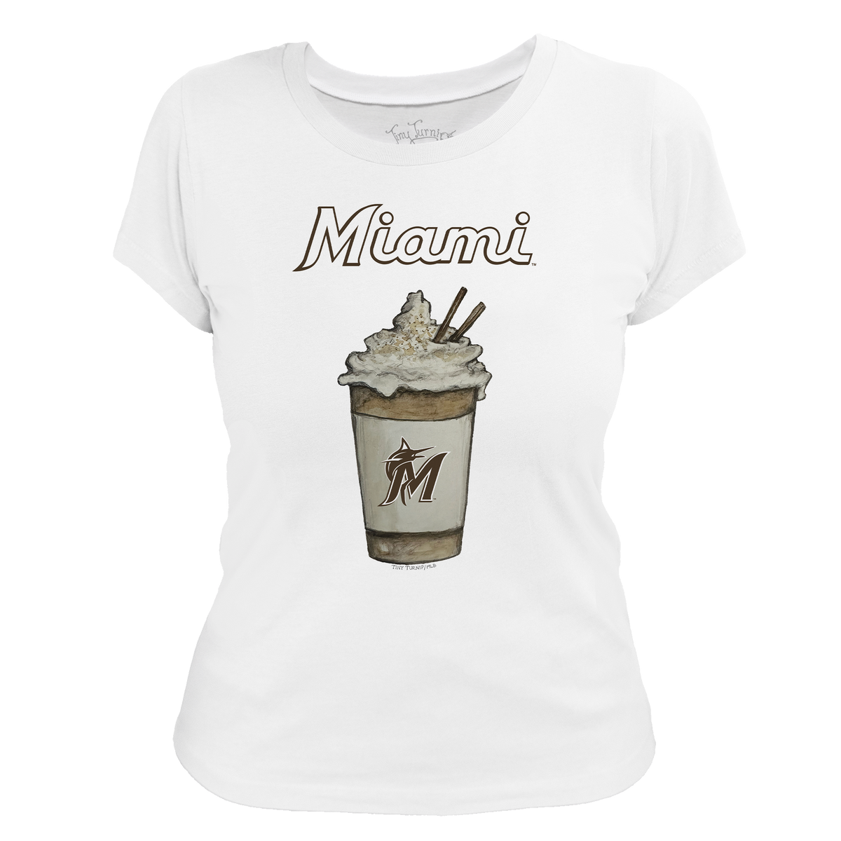 Miami Marlins Latte Women's Tee Shirt