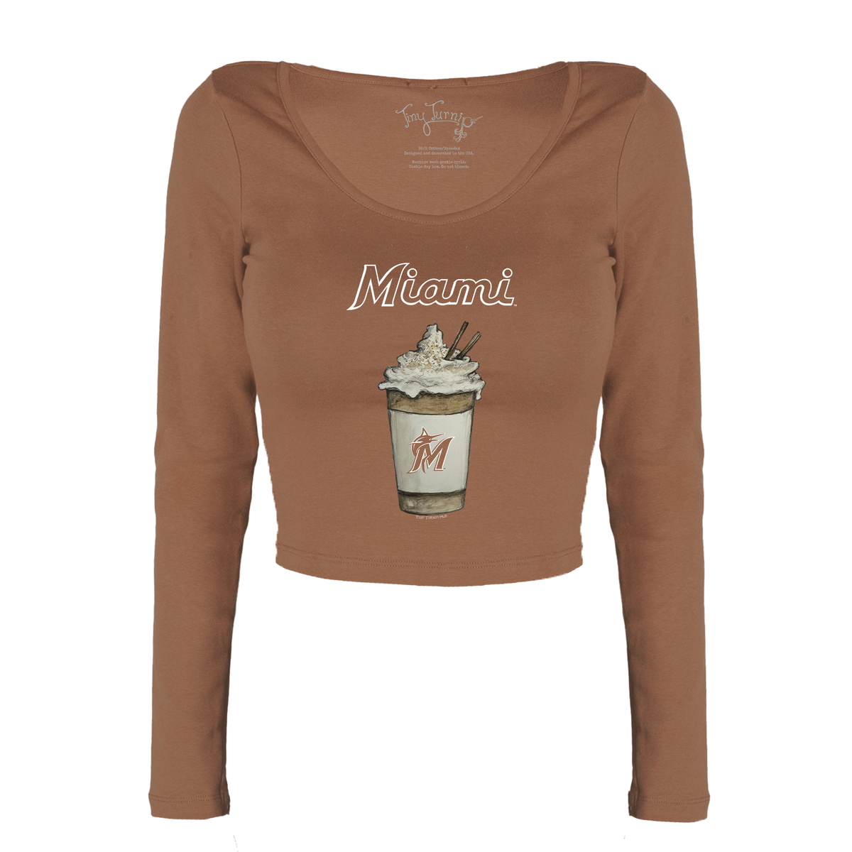 Miami Marlins Latte Women's Lucy Long Sleeve