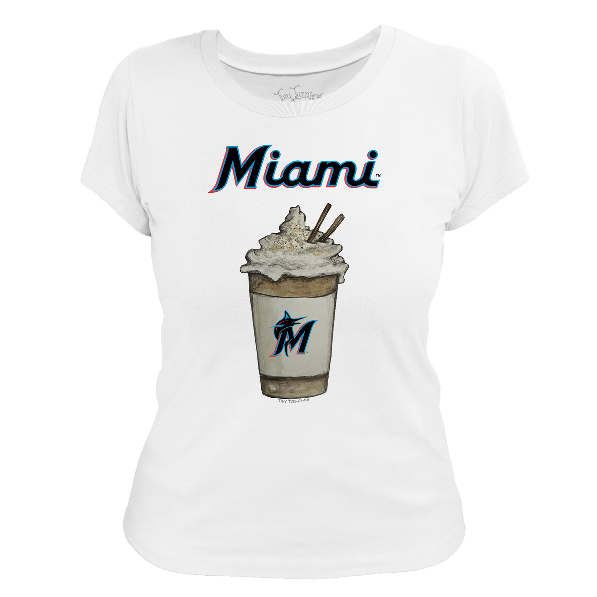 Miami Marlins Latte Women's Tee Shirt