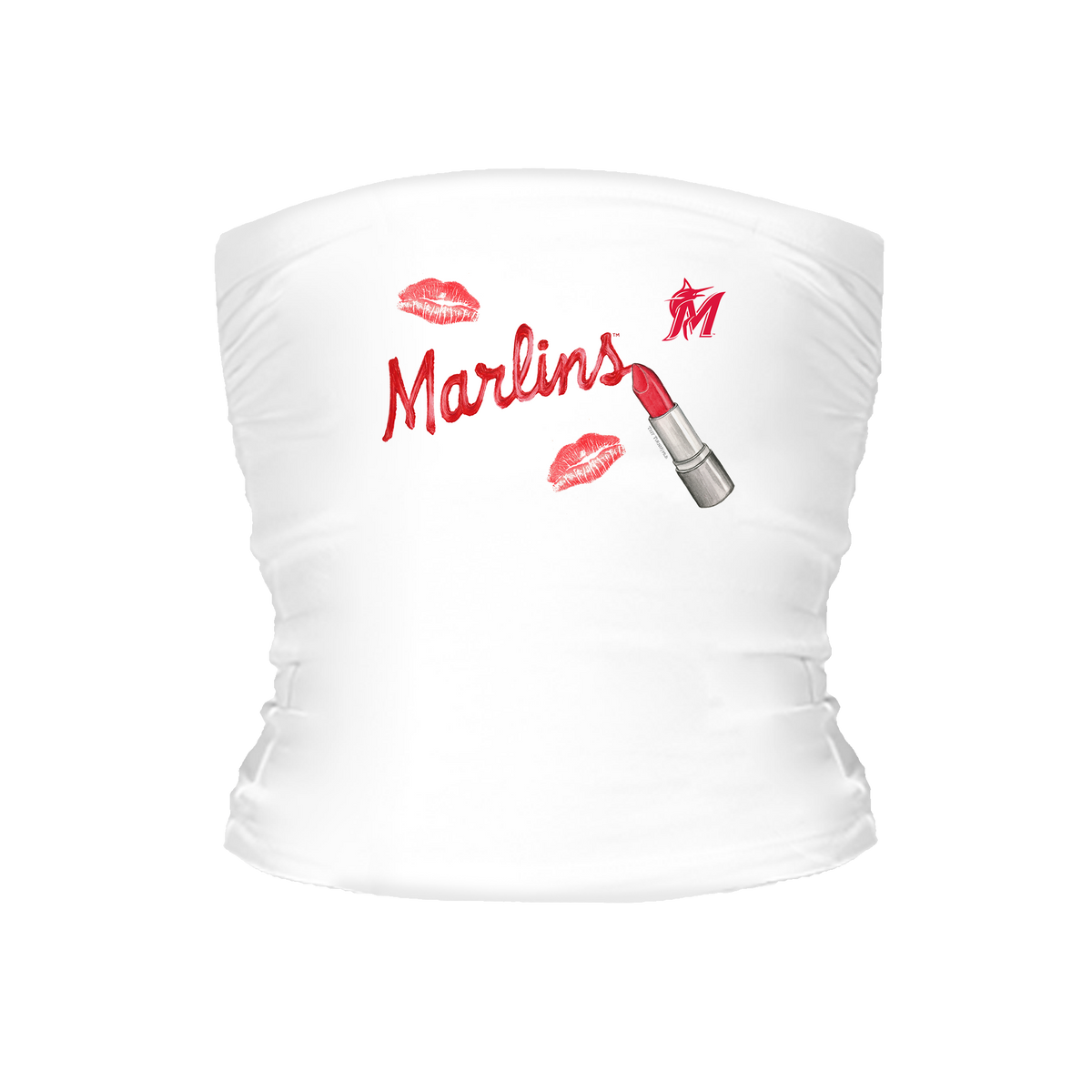 Miami Marlins Lipstick Tube Top - Tiny Turnip