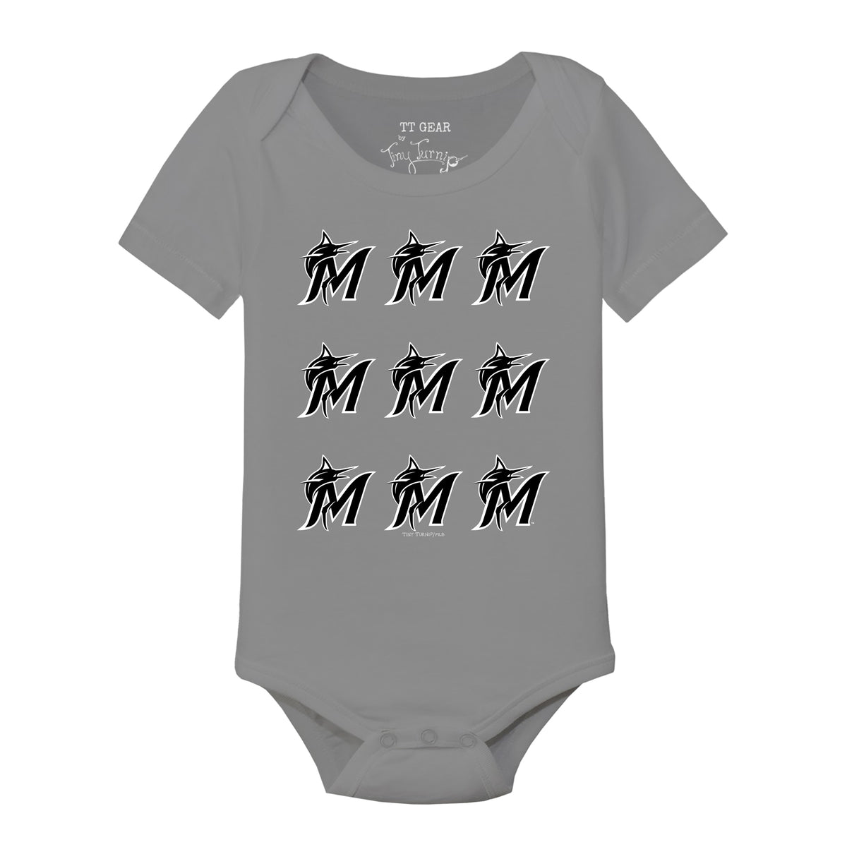 Miami Marlins Logo Grid Short Sleeve Snapper