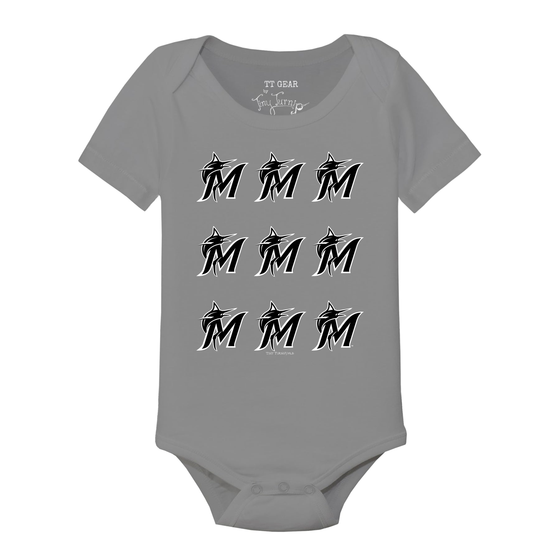 Miami Marlins Logo Grid Short Sleeve Snapper