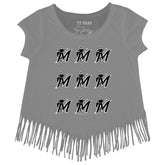 Miami Marlins Logo Grid Fringe Tee
