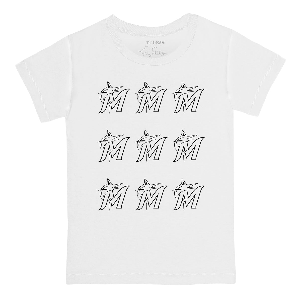 Miami Marlins Logo Grid Tee Shirt