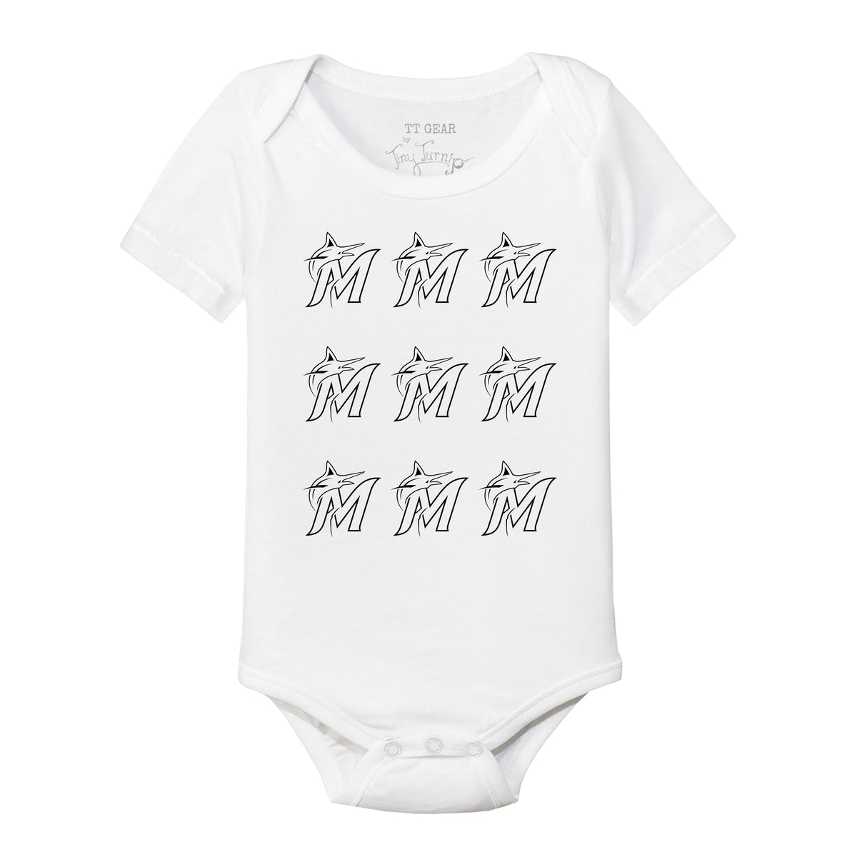 Miami Marlins Logo Grid Short Sleeve Snapper