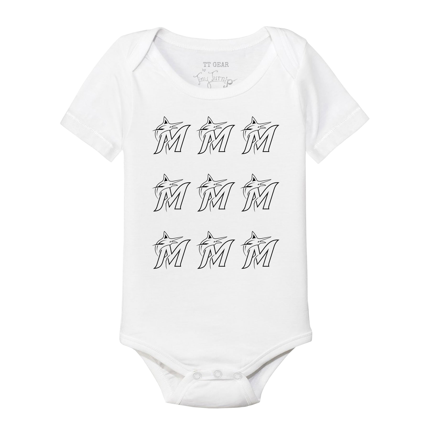 Miami Marlins Logo Grid Short Sleeve Snapper