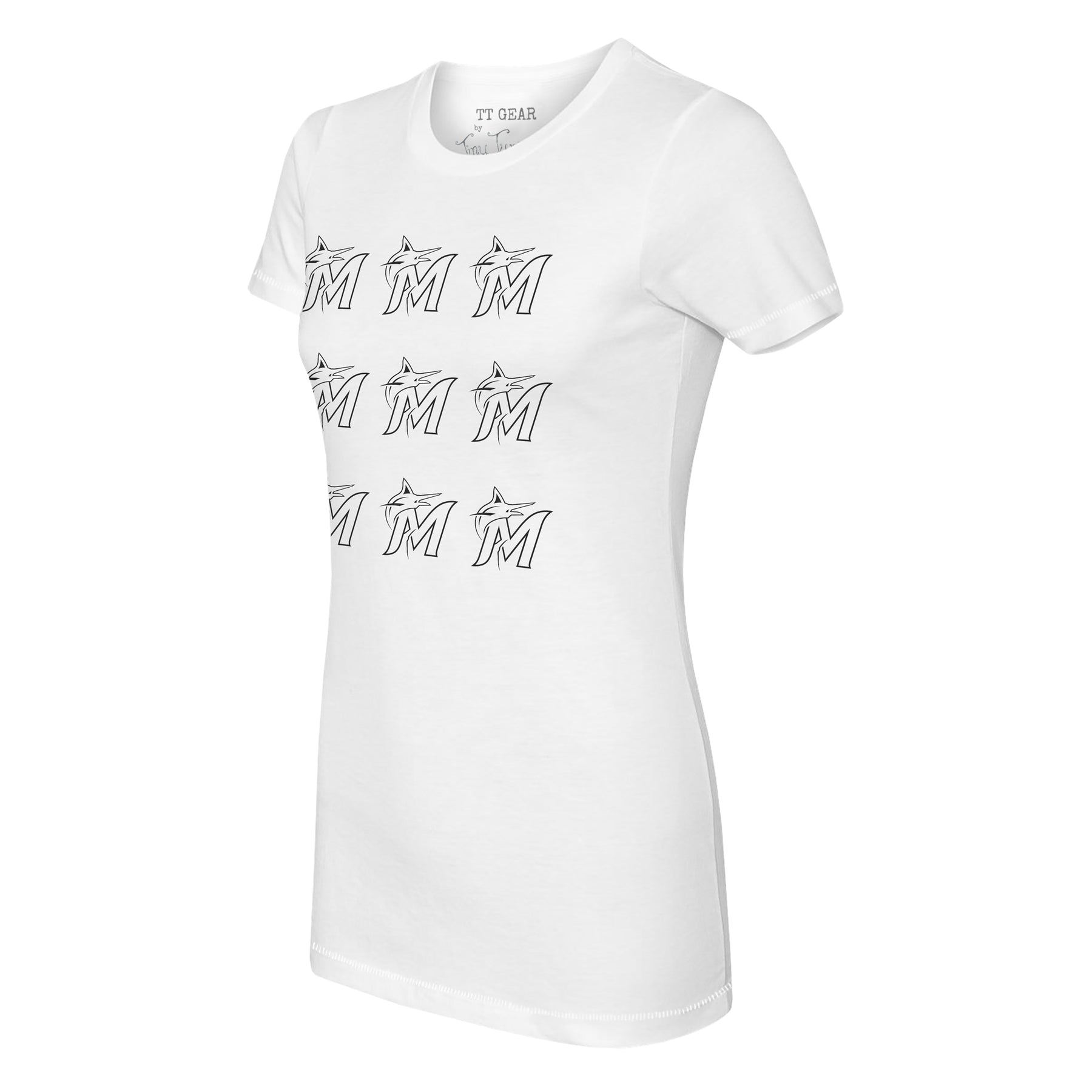 Miami Marlins Logo Grid Tee Shirt