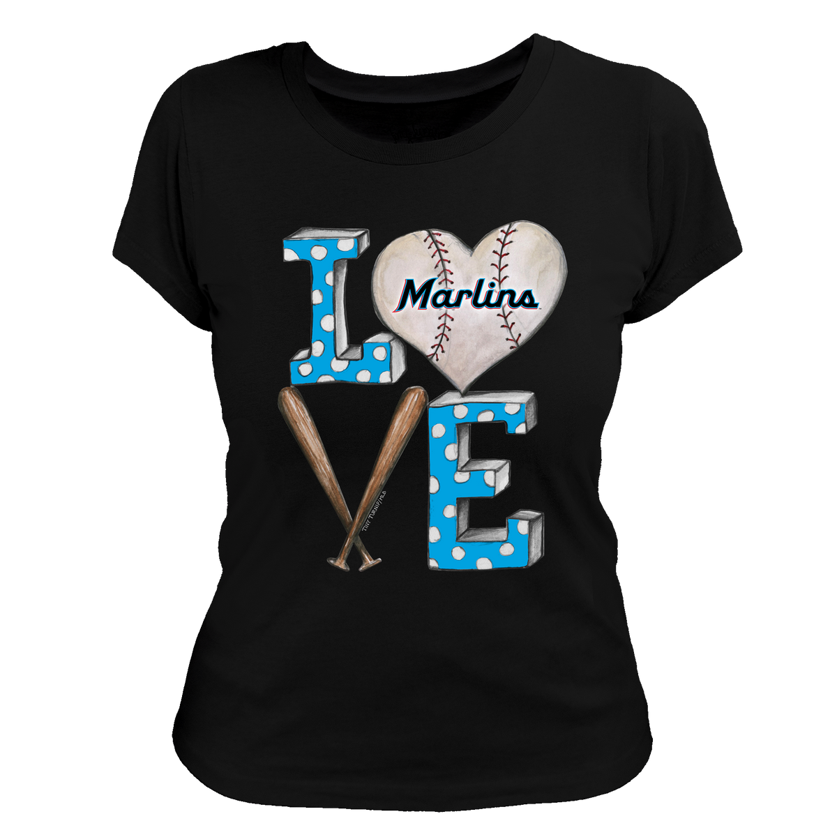 Miami Marlins Baseball LOVE Tee Shirt