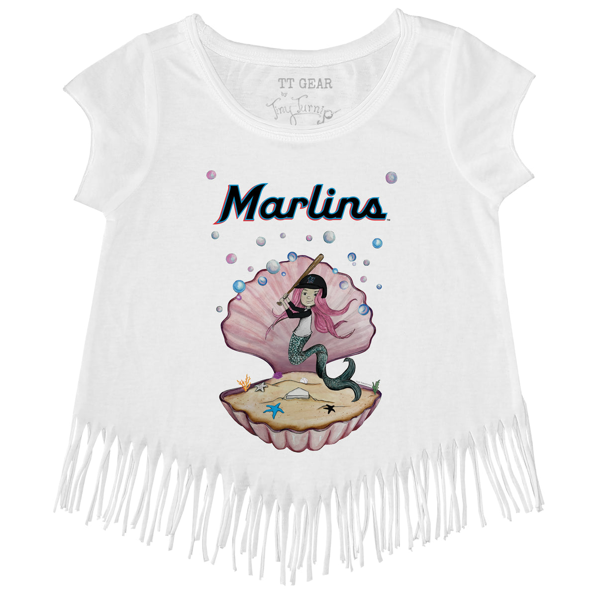 Miami Marlins Mermaid Fringe Tee