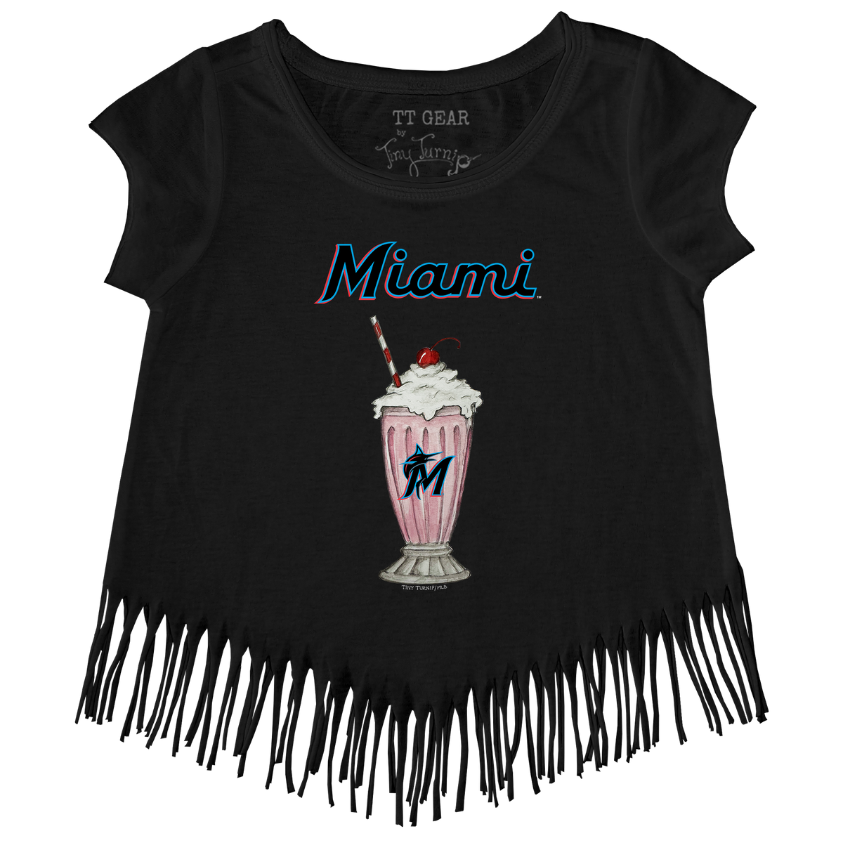 Miami Marlins Milkshake Fringe Tee