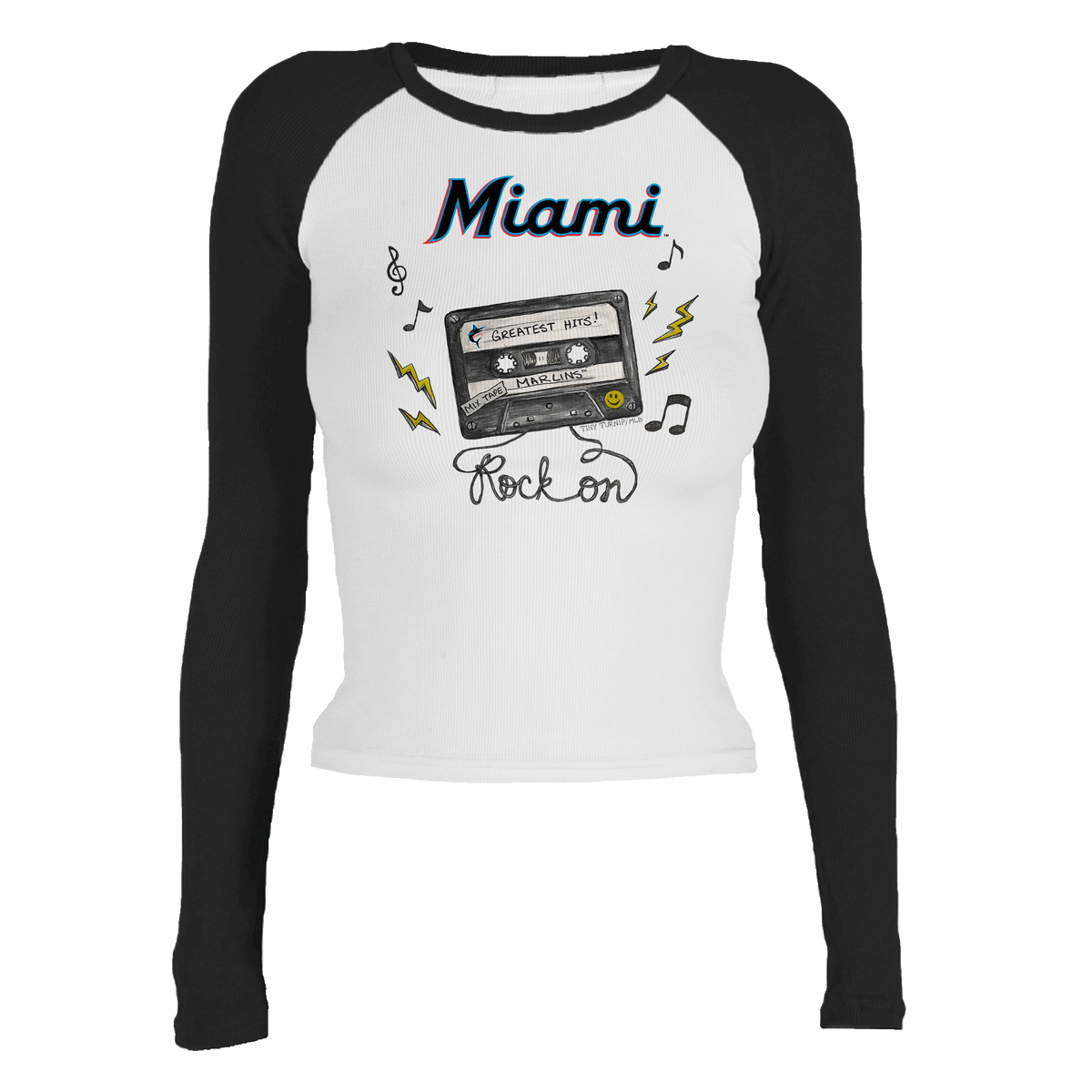Miami Marlins Mixtape Roxy Raglan Long Sleeve
