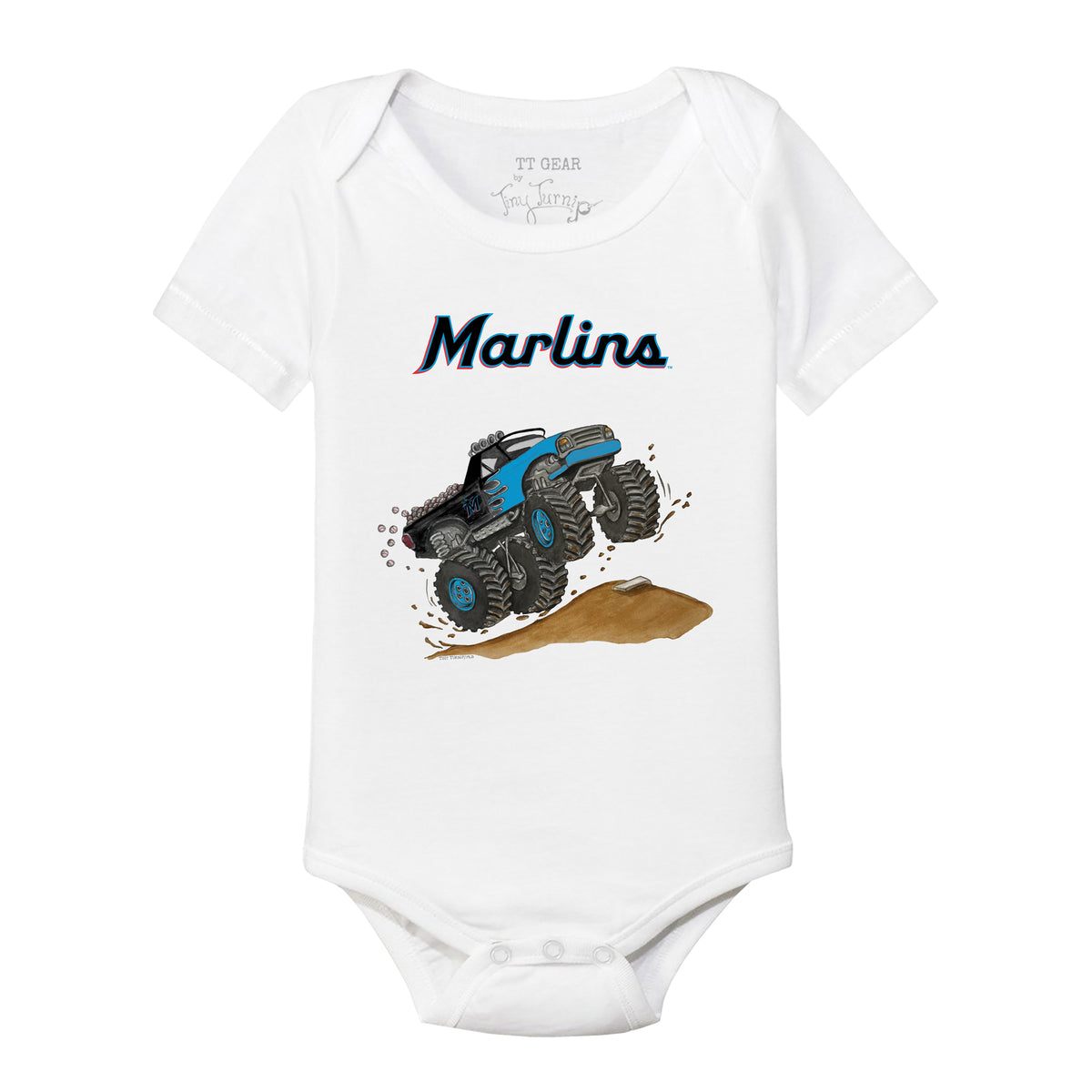 Miami Marlins Monster Truck Short Sleeve Snapper